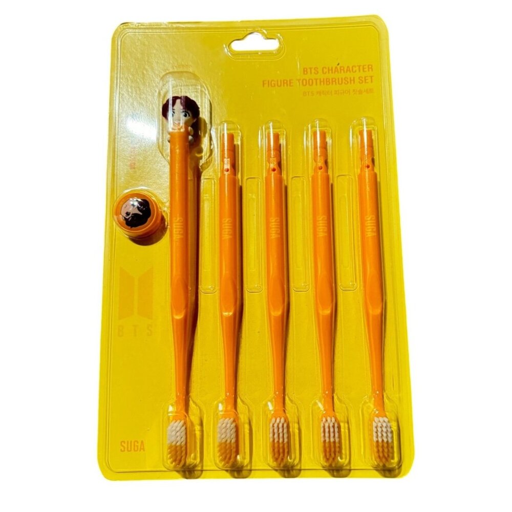BTS Character Figure Toothbrush Set - Suga